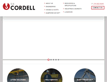 Tablet Screenshot of cordellmfg.com